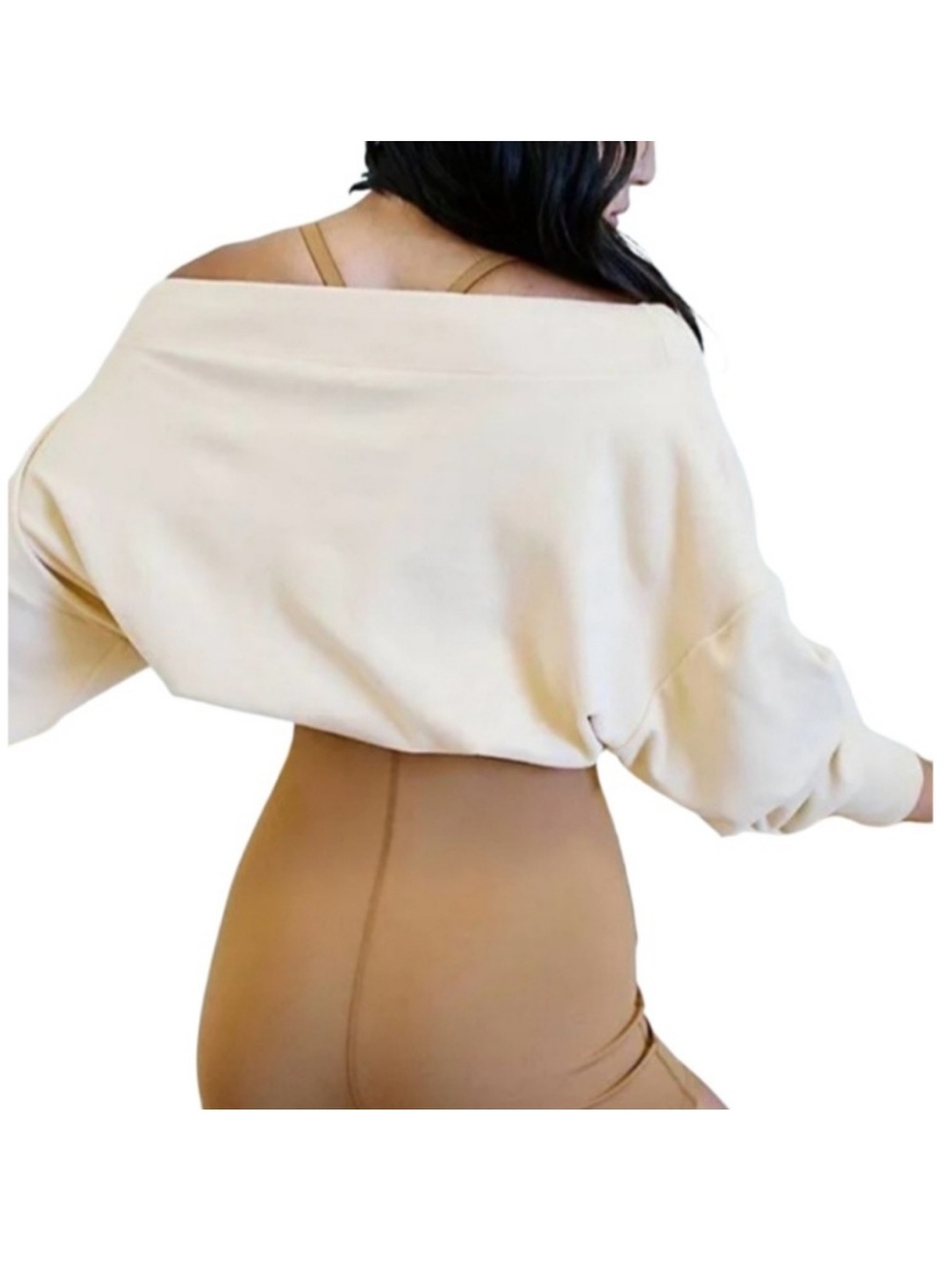 FP MOVEMENT by Free People Brown Cream Guiding Light Shortsie One Piece Playsuit - Picture 2 of 6
